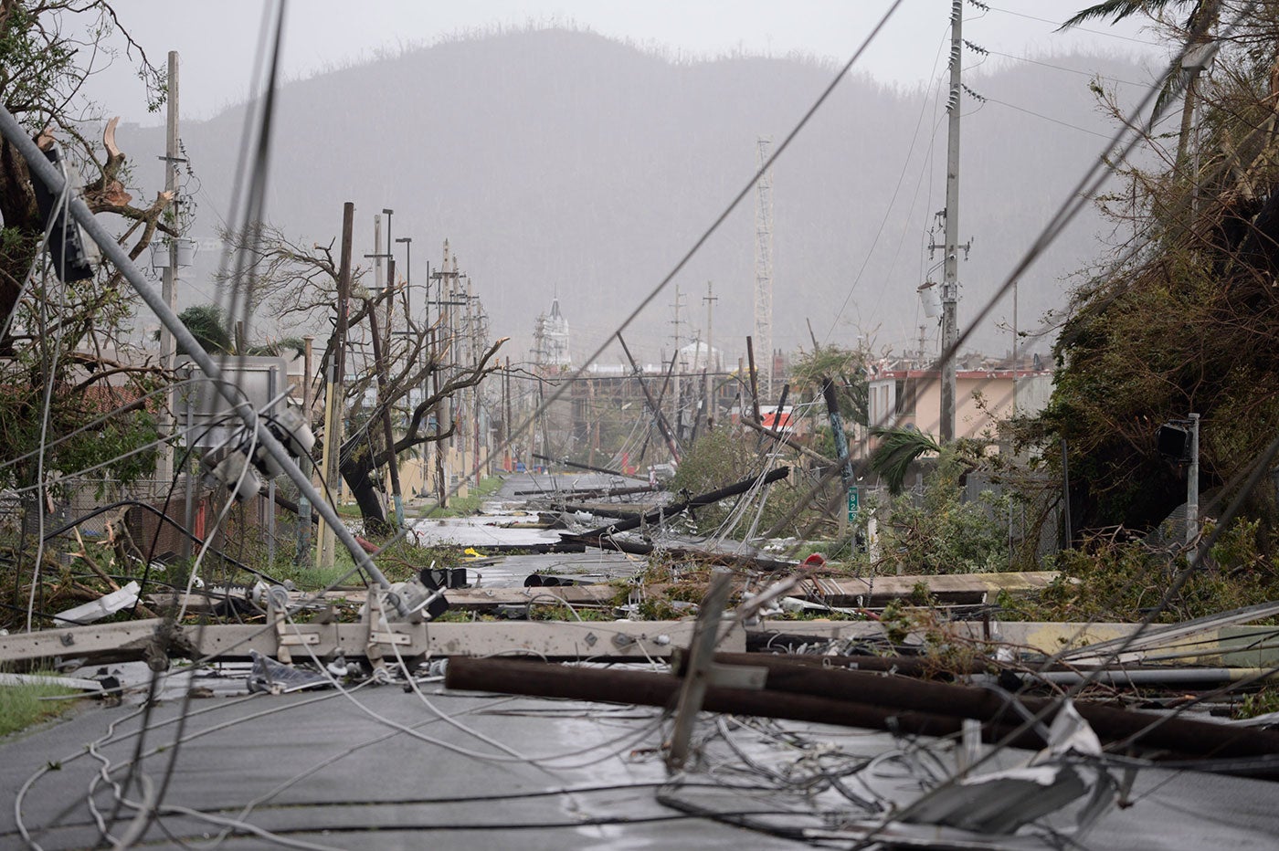 Disaster site in Puerto Rico