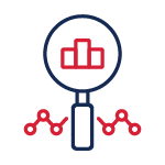 AHA Data Resources magnifying class with charts icon