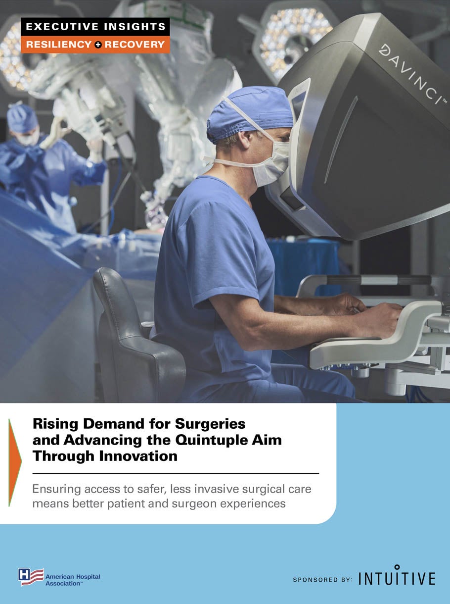 AHA Knowledge Exchange | Rising Demand for Surgeries and Advancing the Quintuple Aim Through Innovation: Ensuring access to safer, less invasive surgical care means better patient and surgeon experiences