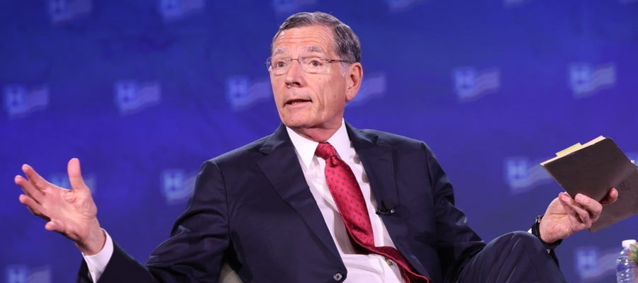 Sen. John Barrasso, R-Wyo, speaking at the 2025 AHA Annual Membership Meeting