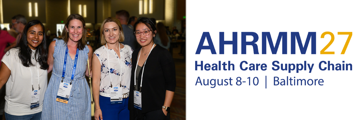 ahrmm27 logo with conference attendees smiling