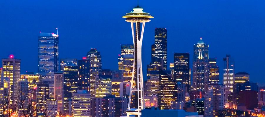 Space Needle at twilight