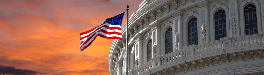 U.S Capitol Building with U.S flag